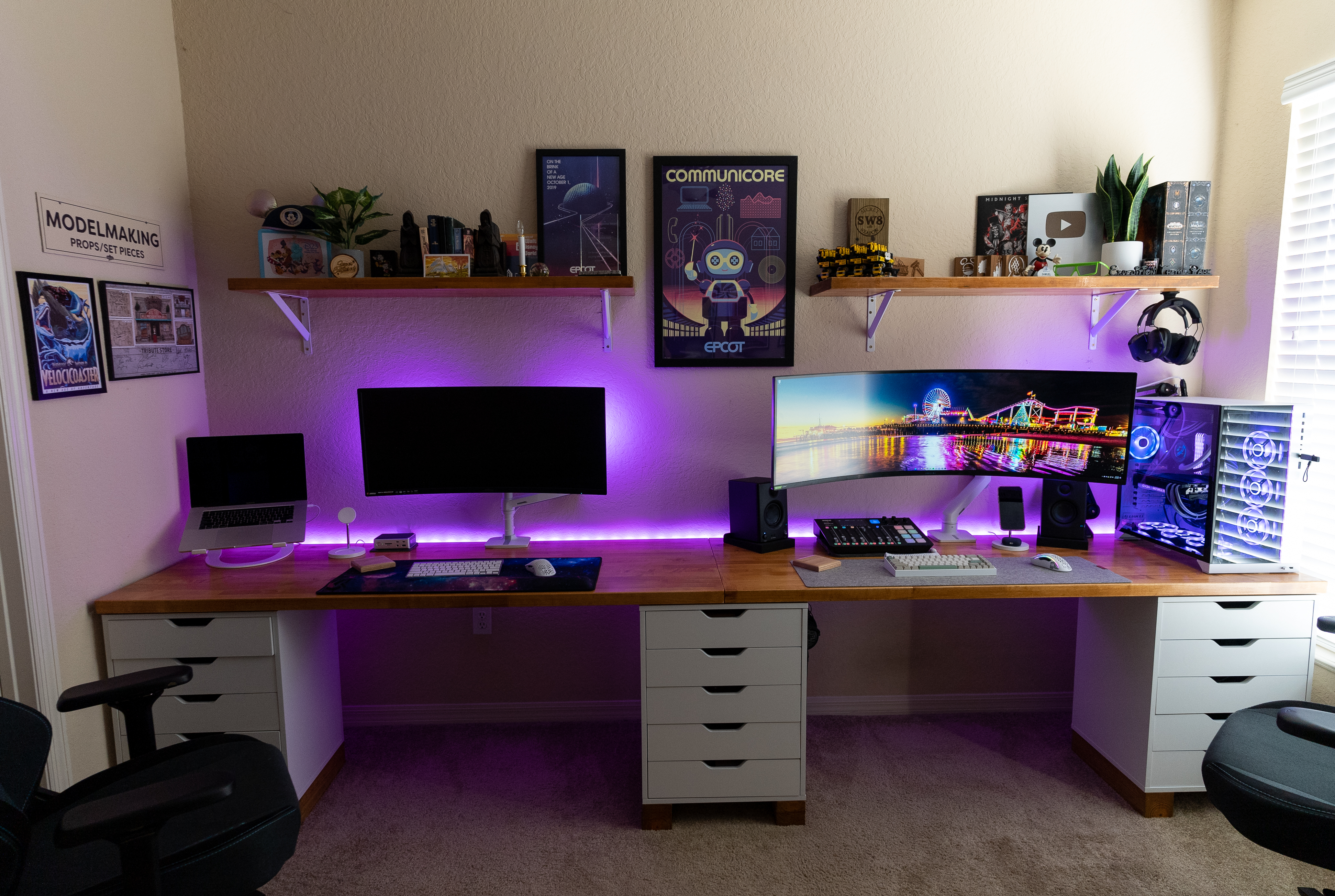 Gaming desk store for two people